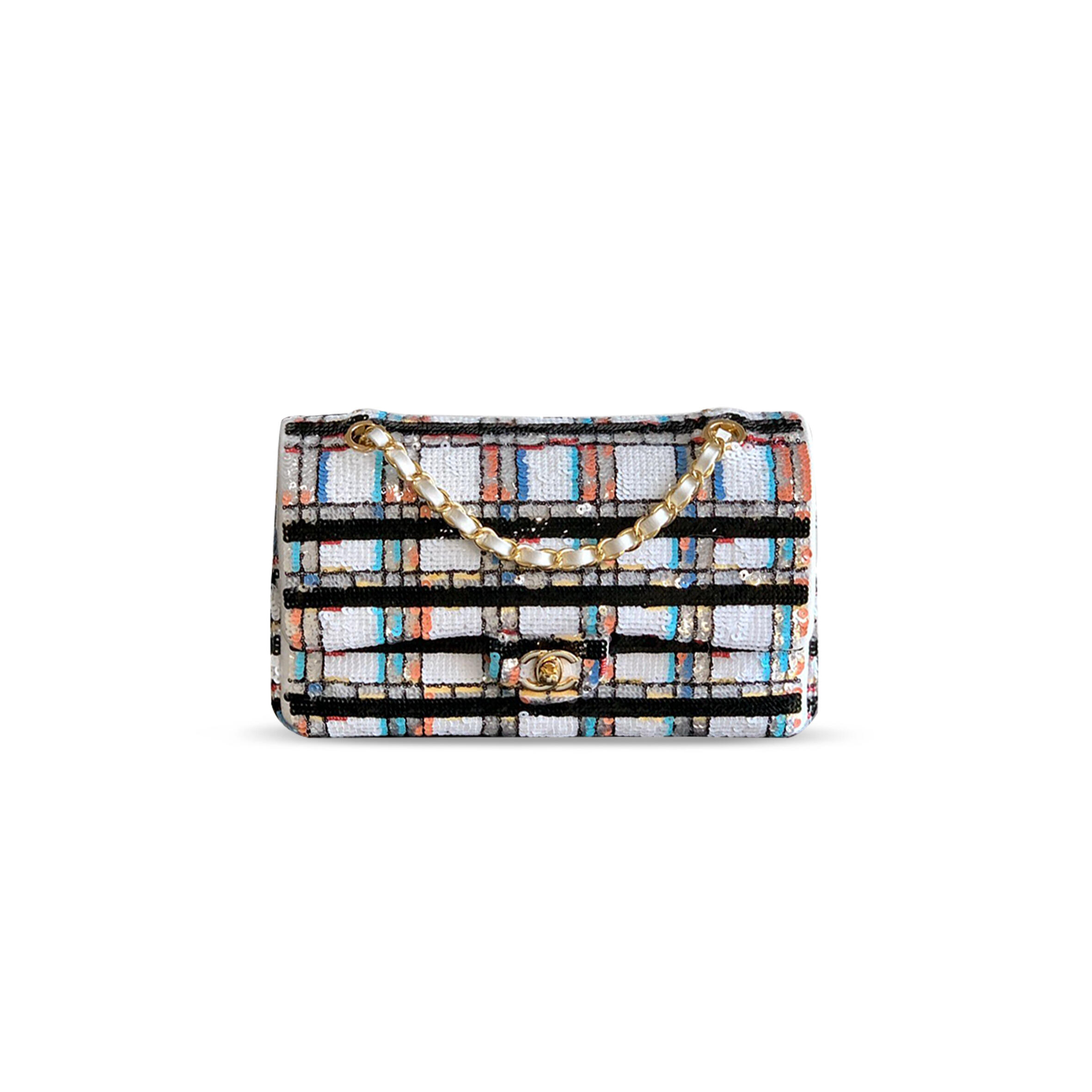 CHANEL MASTER CLASSIC FLAP BAG SEQUINS 297351 (25.5*15.5*6.5cm)